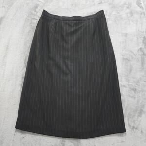 Vintage‎ Sicari Collection Skirt Size 12 Black Pin Stripe Pencil Office Preppy